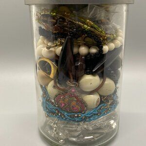 Mystery Mix Jewelry Jar Wearable Resell Crafting Repurpose Repair 2 lbs
